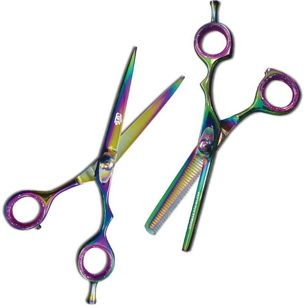 2 Pc Pro Hair Cutting & Thinning German Steel Scissors [2103TC-2106TC]